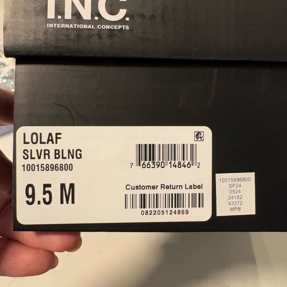 Silver bling tennis shoes (9.5) - Picture 6 of 6